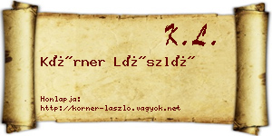 Körner László névjegykártya